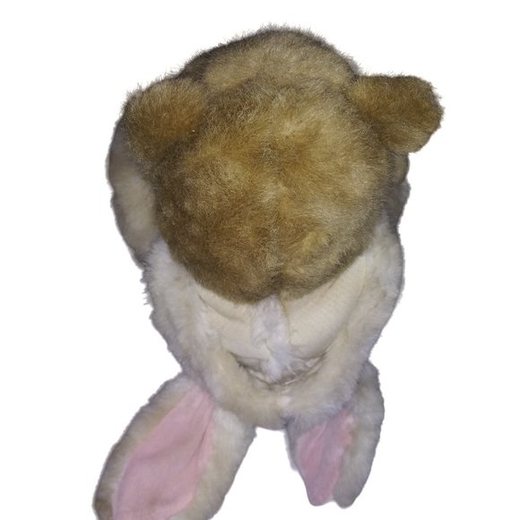 VTG  Bear in Bunny Costume Holding Baby Chick and Rabbit Stuffed Animal Plush - Picture 5 of 6